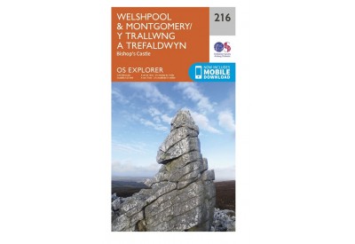 OS Explorer Map 216 - Welshpool & Montgomery including the Bishop's Castle (1:25,000 scale)	